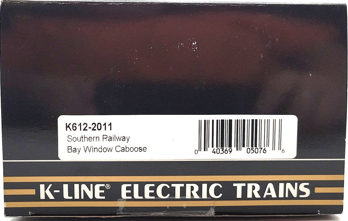 K-Line K612-2011 O Gauge Southern Bay Window Illuminated Caboose NIB