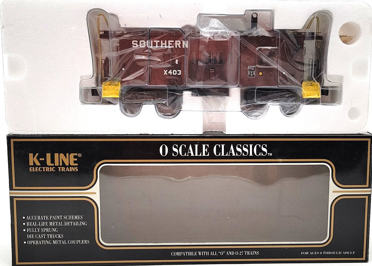 K-Line K612-2011 O Gauge Southern Bay Window Illuminated Caboose NIB