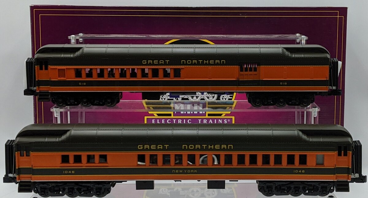 MTH 20-41011 GN 70' Madison Combine/Diner Passenger Cars (2) NIB