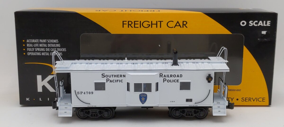 K-Line K612-2034 O Gauge Southern Pacific Railroad Police Caboose #4709 EX/Box