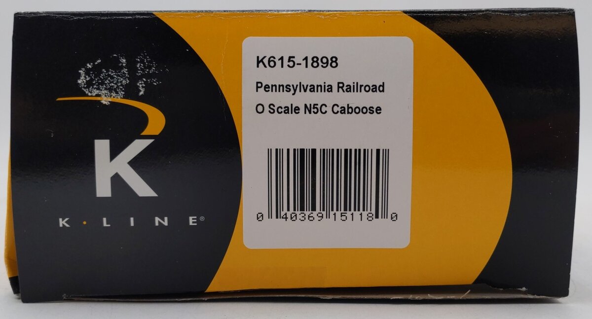 K-Line K615-1898 O Gauge Pennsylvania Railroad N5C Caboose #477899 EX/Box