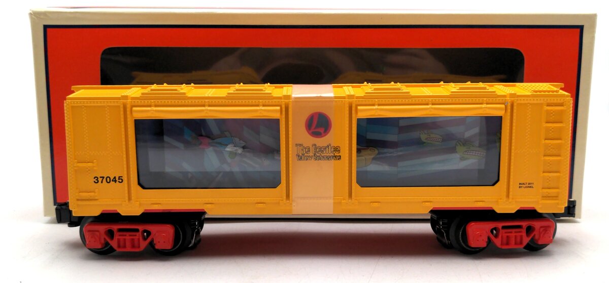 Lionel 6-37045 O Gauge The Beatles Yellow Submarine Aquarium Car NIB