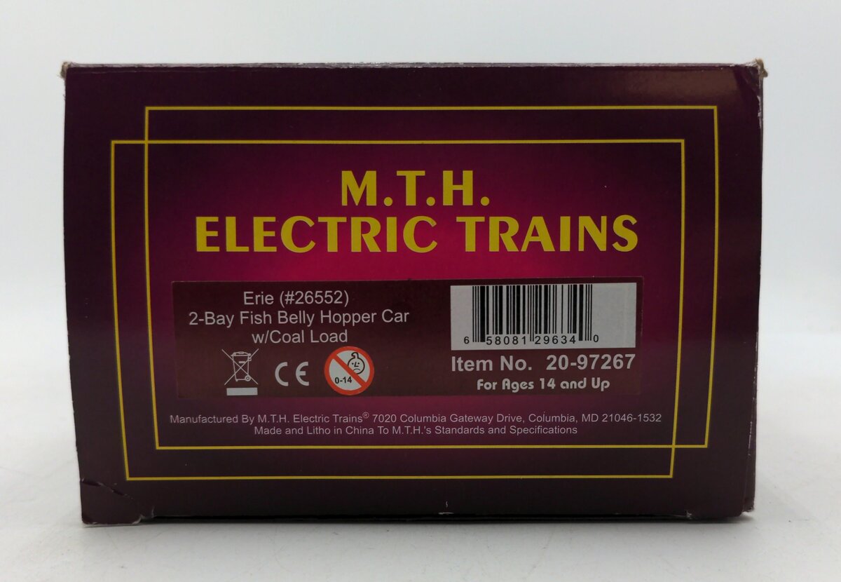 MTH 20-97267 O Erie 2-Bay Fishbelly Hopper #26587 NIB