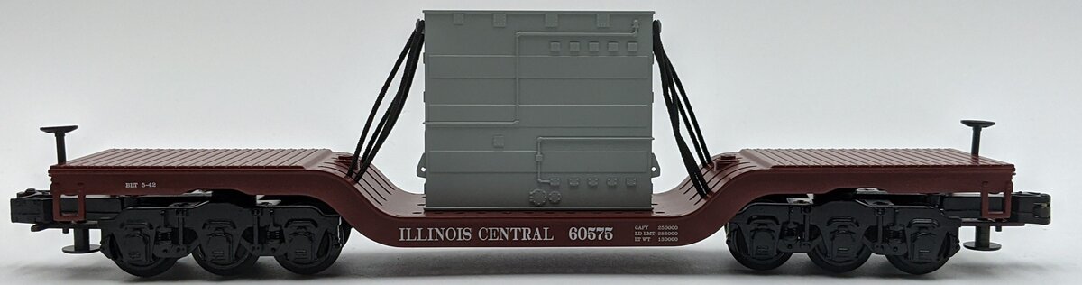 MTH 30-8302 O Illinois Central Die-Cast Depressed Flatcar w/ Transformer NIB