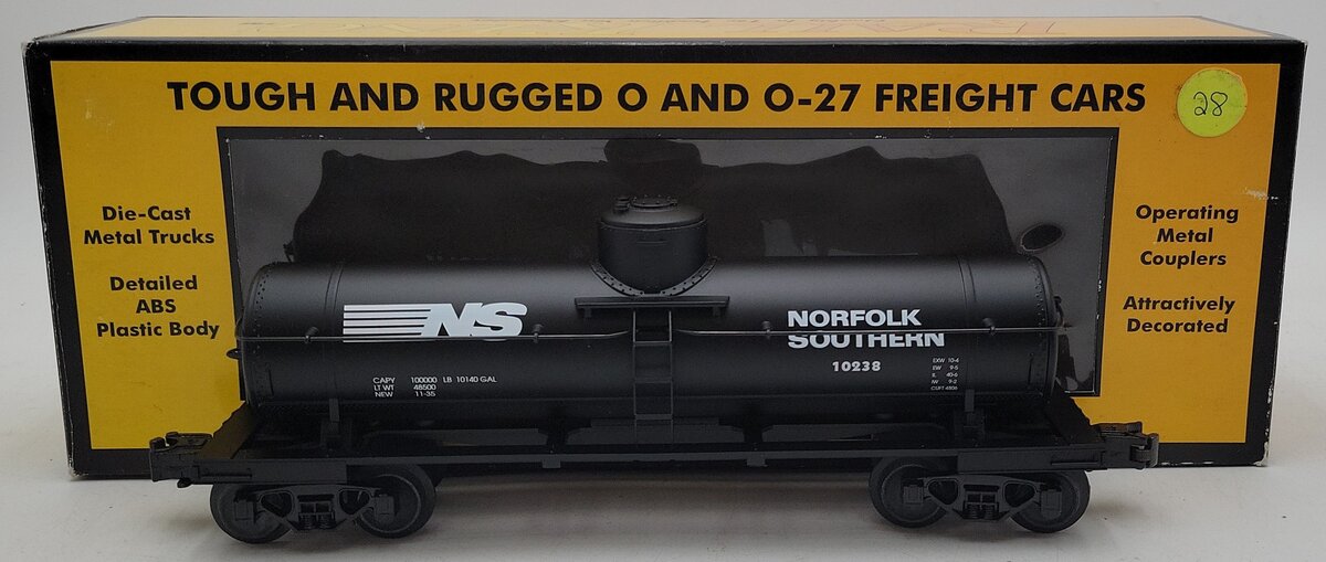 MTH 30-7312 O Gauge Norfolk Southern Single Dome Tank Car #10238 NIB