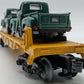 MTH 30-8312 O Gauge Chicago & North Western Flat Car w/2 48' Ford Pickups NIB