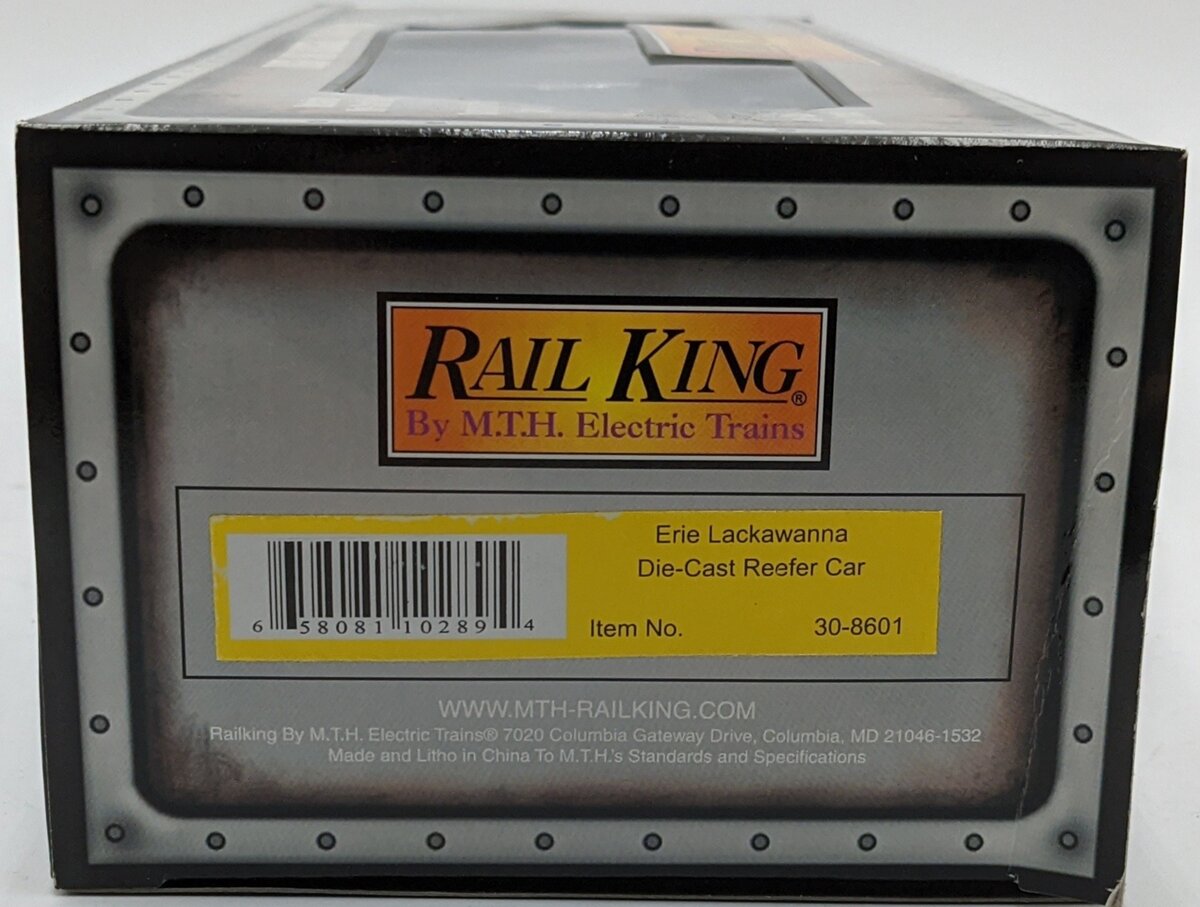 MTH 30-8601 O Gauge Erie-Lackawanna Die-Cast Reefer Car NIB