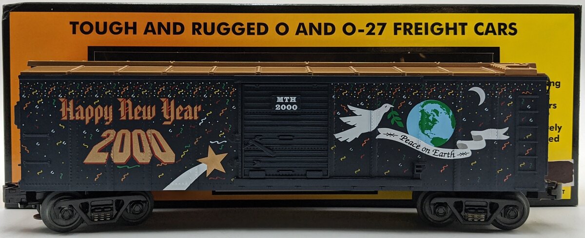 MTH 30-7460 O Gauge 2000 Happy New Year Boxcar NIB