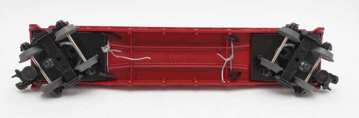 MTH 30-8303 O Gauge Milwaukee Road Die-Cast Flatcar w/Ertl '32 Panel Vans LN/Box