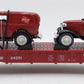 MTH 30-8303 O Gauge Milwaukee Road Die-Cast Flatcar w/Ertl '32 Panel Vans LN/Box
