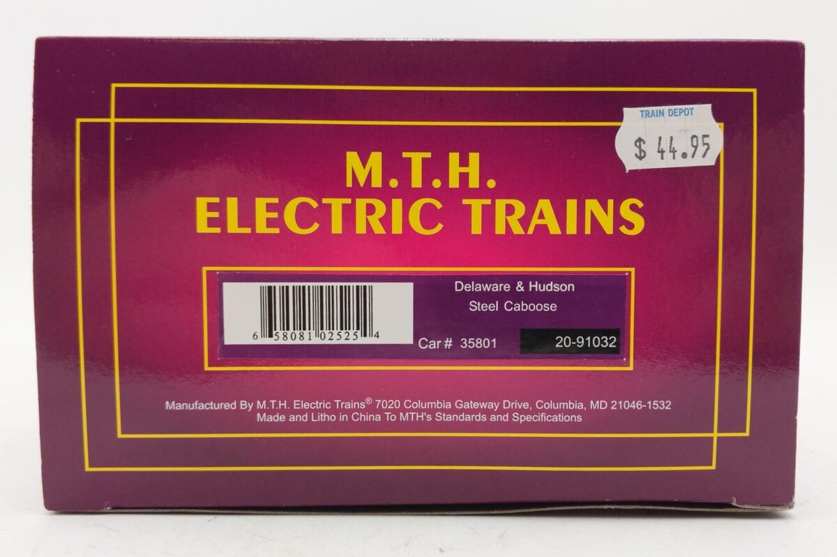 MTH 20-91032 O Gauge Delaware & Hudson Steel Caboose #35801 LN/Box