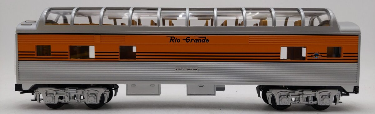 MTH 30-6151 D&RGW O27 Streamlined Full Vista Dome Car LN/Box