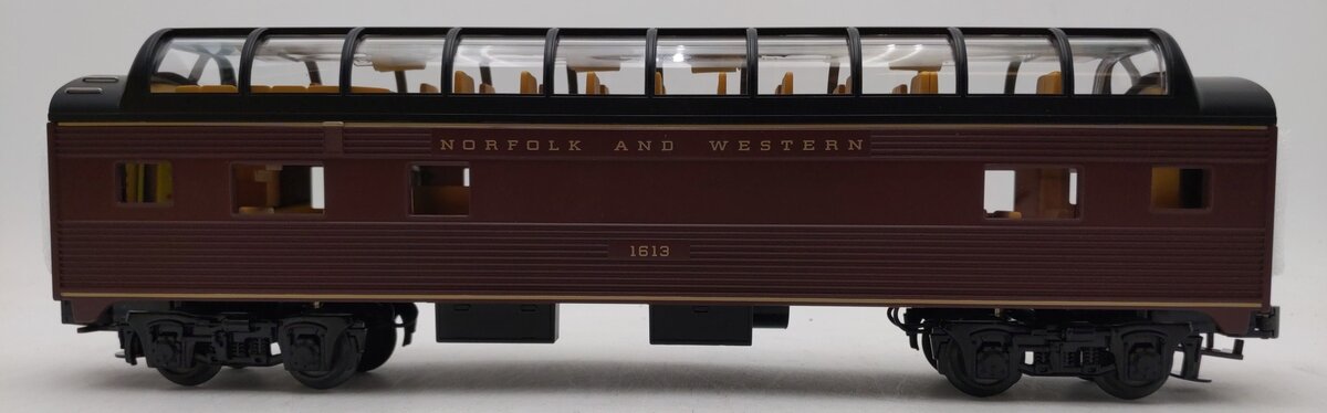 MTH 30-6156 O Gauge Norfolk & Western Streamlined Vista Dome Car LN/Box