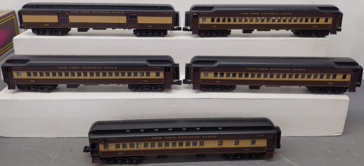MTH 20-40005 O New York Central 70' Madison Passenger Car Set (Set of 5) EX/Box