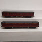 MTH 20-69145 O N&W 70’ Streamlined Baggage/Coach Passenger Car Set (Set of 2) EX/Box