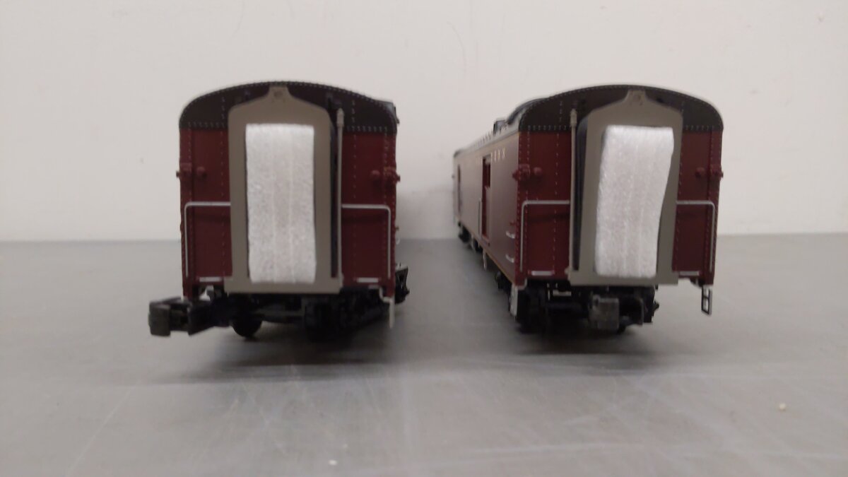MTH 20-69145 O N&W 70’ Streamlined Baggage/Coach Passenger Car Set (Set of 2) EX/Box