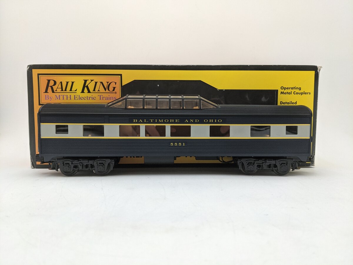 MTH 30-6111D O Gauge B&O Streamlined Vista Dome EX/Box