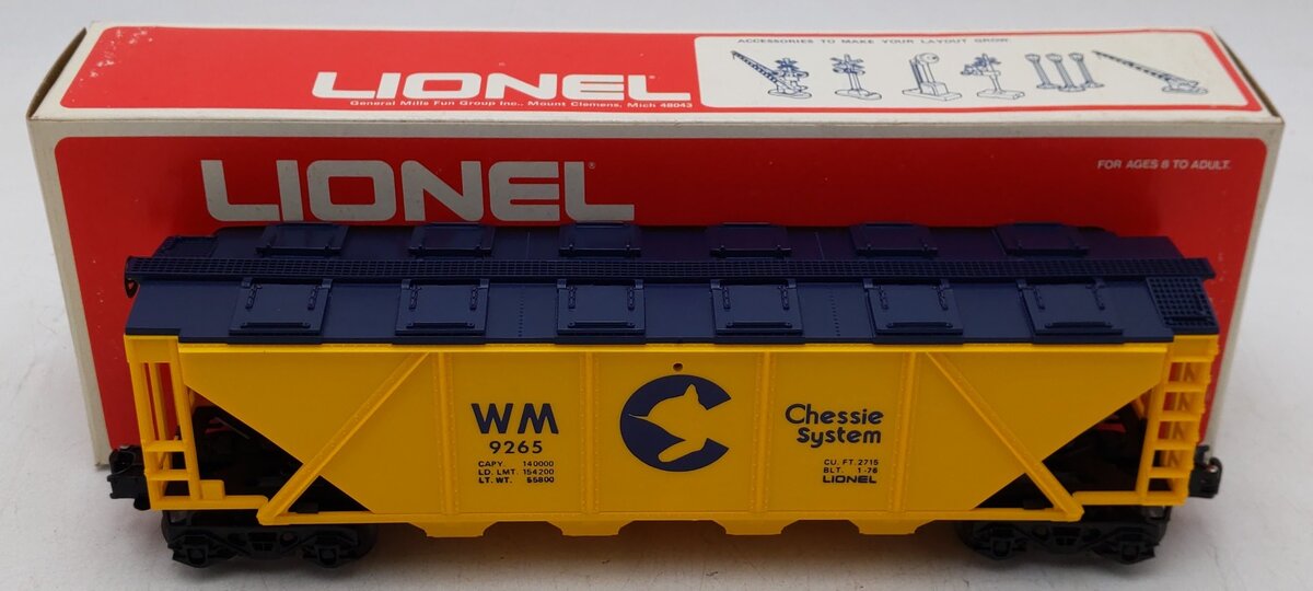 Lionel 6-9265 O Gauge Chessie Covered Hopper #9265 EX/Box
