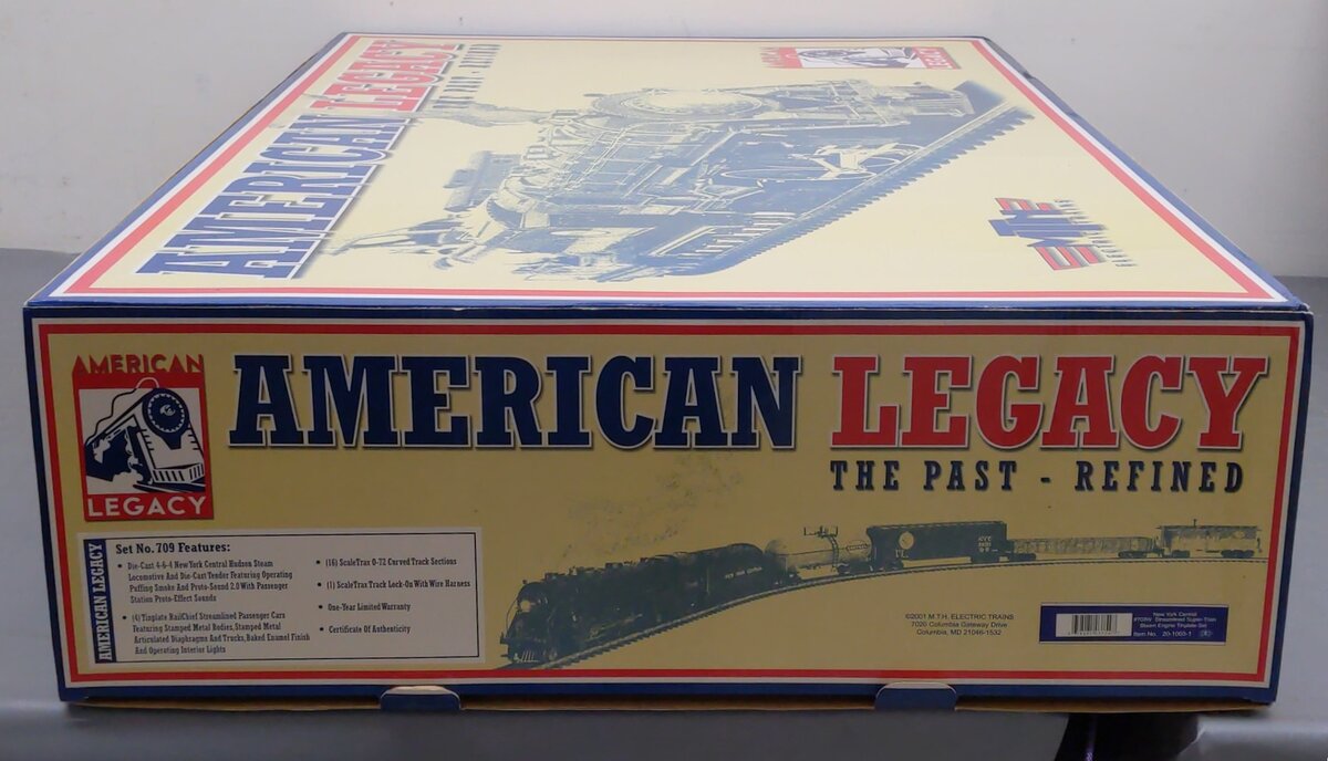 MTH 20-1003-1 O NYC No. 709W Streamlined 4-6-4 J-1e Steam Train Set w/PS2 EX/Box
