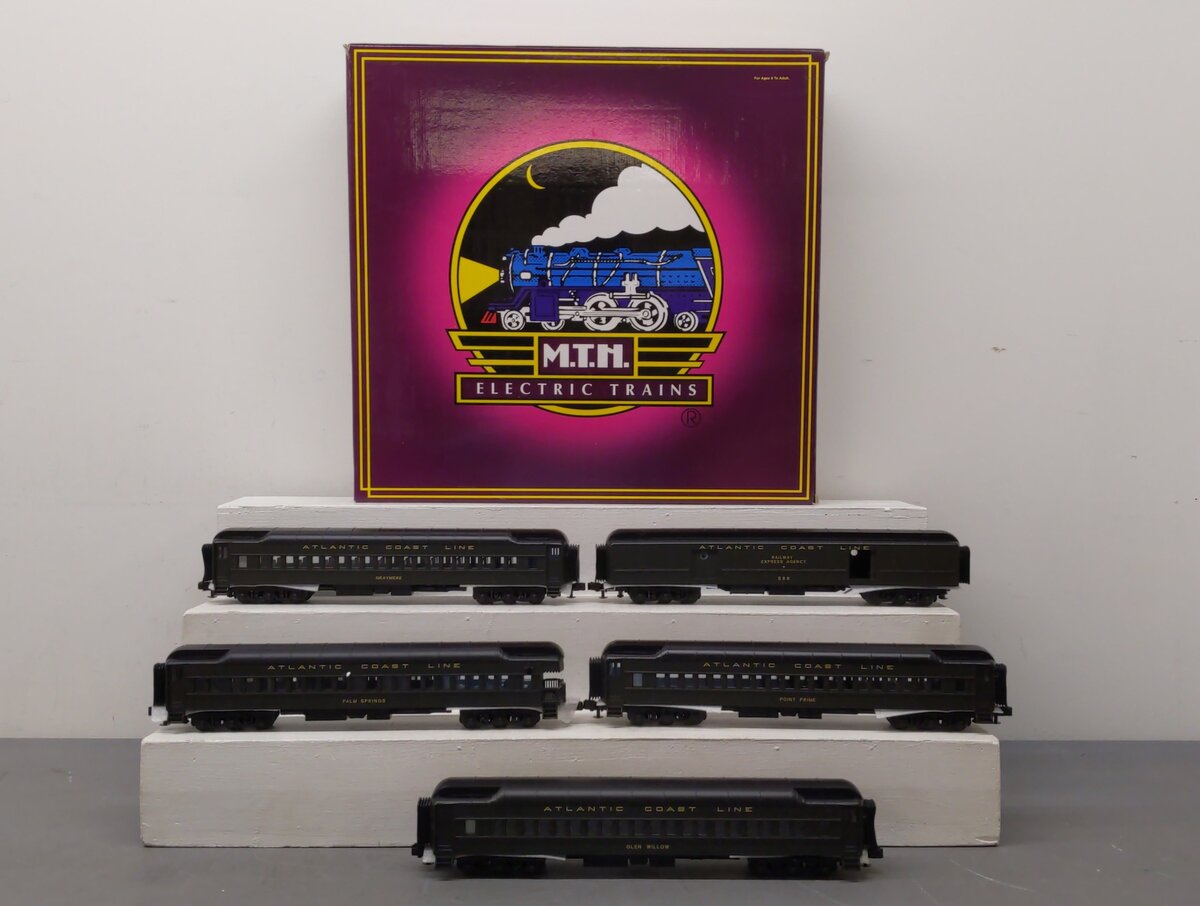 MTH 20-4048 O Atlantic Coast Line 70' Madison Passenger Car Set (Set of 5) NIB