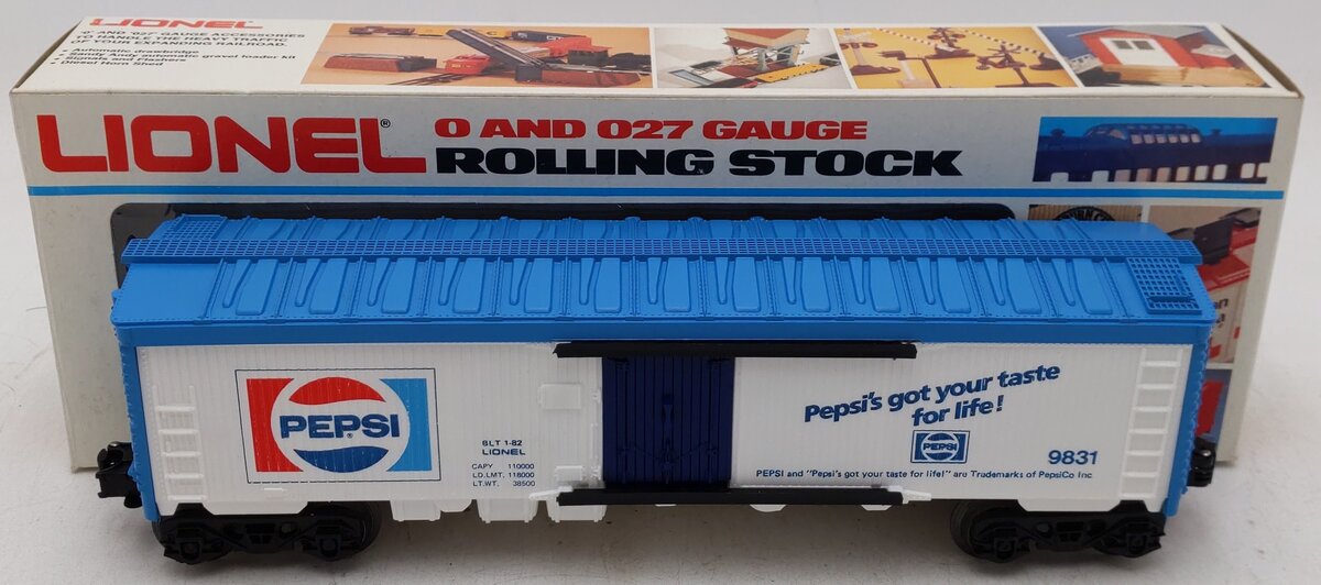 Lionel 6-9831 O Gauge Pepsi Cola Billboard Reefer Car EX/Box