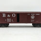 MTH 30-7429 O Gauge Baltimore & Ohio Rounded Roof Boxcar #385186 EX/Box