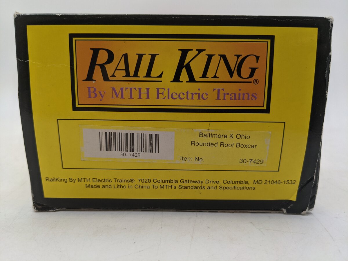 MTH 30-7429 O Gauge Baltimore & Ohio Rounded Roof Boxcar #385186 EX/Box