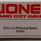 Lionel 6-9832 O Gauge Cheerios Billboard Reefer Car EX/Box