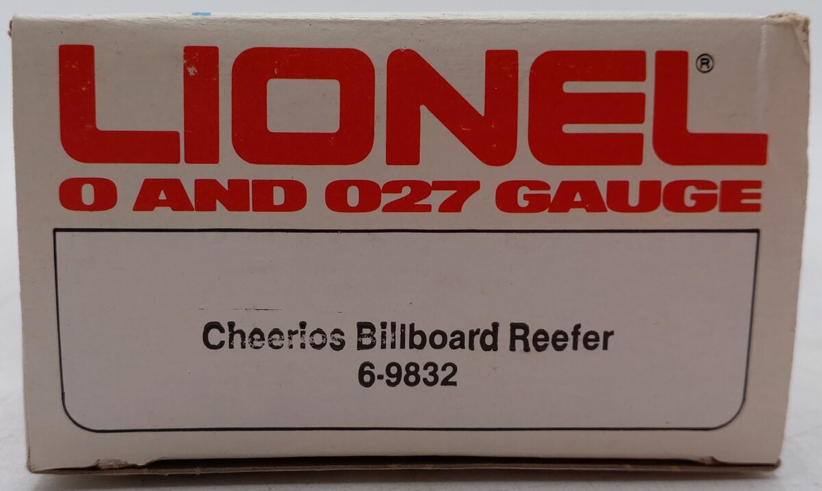 Lionel 6-9832 O Gauge Cheerios Billboard Reefer Car EX/Box