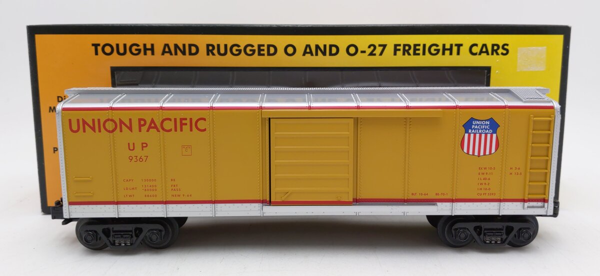 MTH 30-7430 O Gauge Union Pacific Rounded Roof Boxcar #9367 LN/Box
