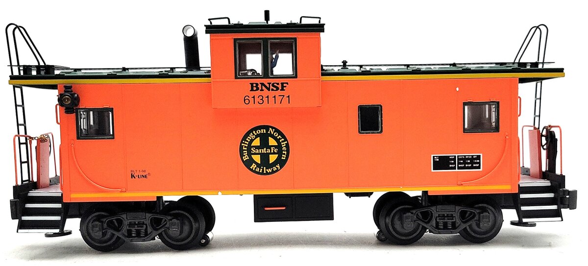 K-Line K613-1171 BNSF Extended Vision Caboose (3-Rail) LN/Box