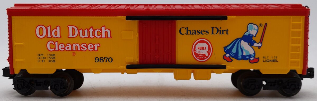 Lionel 6-9870 O Gauge Old Dutch Cleanser Billboard Reefer Car EX/Box