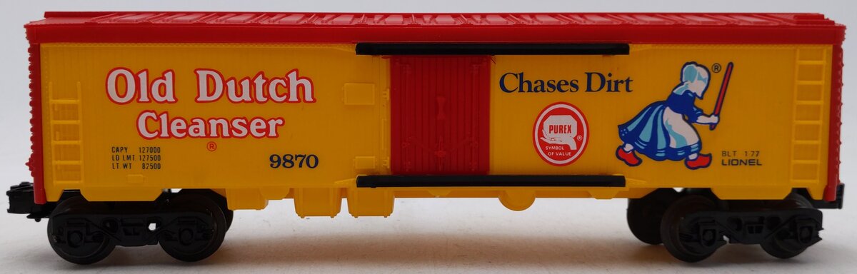 Lionel 6-9870 O Gauge Old Dutch Cleanser Billboard Reefer Car EX/Box