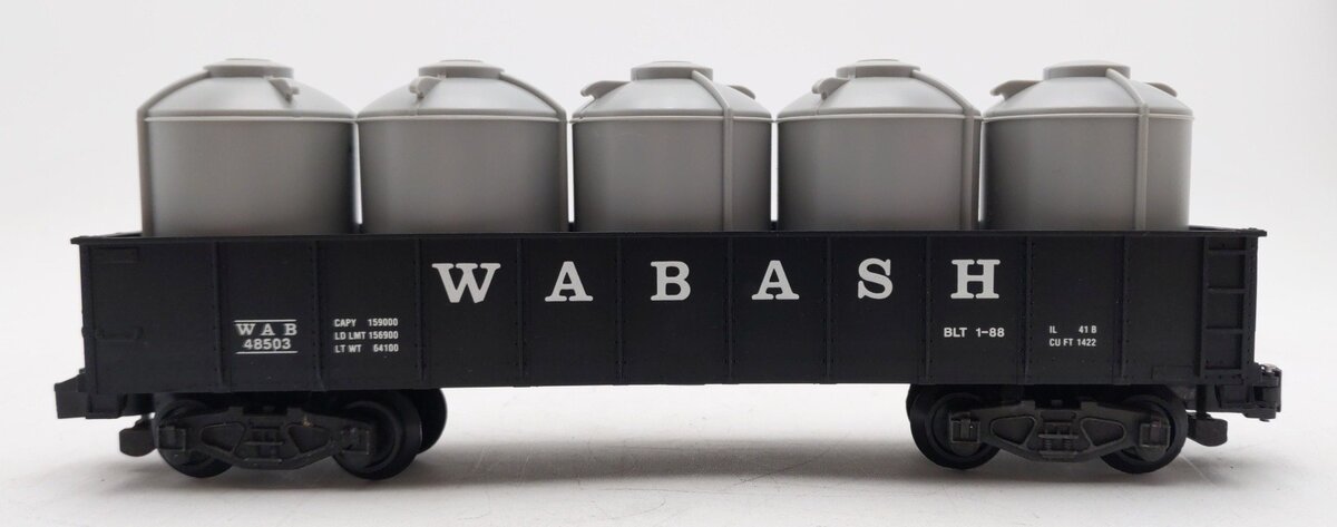 American Flyer 6-48503 S Gauge Wabash Gondola w/ Canisters LN/Box