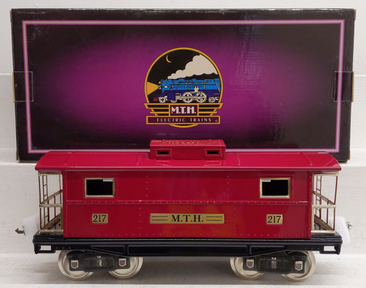 MTH 10-2158 Standard Gauge 200 Series Red Tinplate Caboose #217 NIB