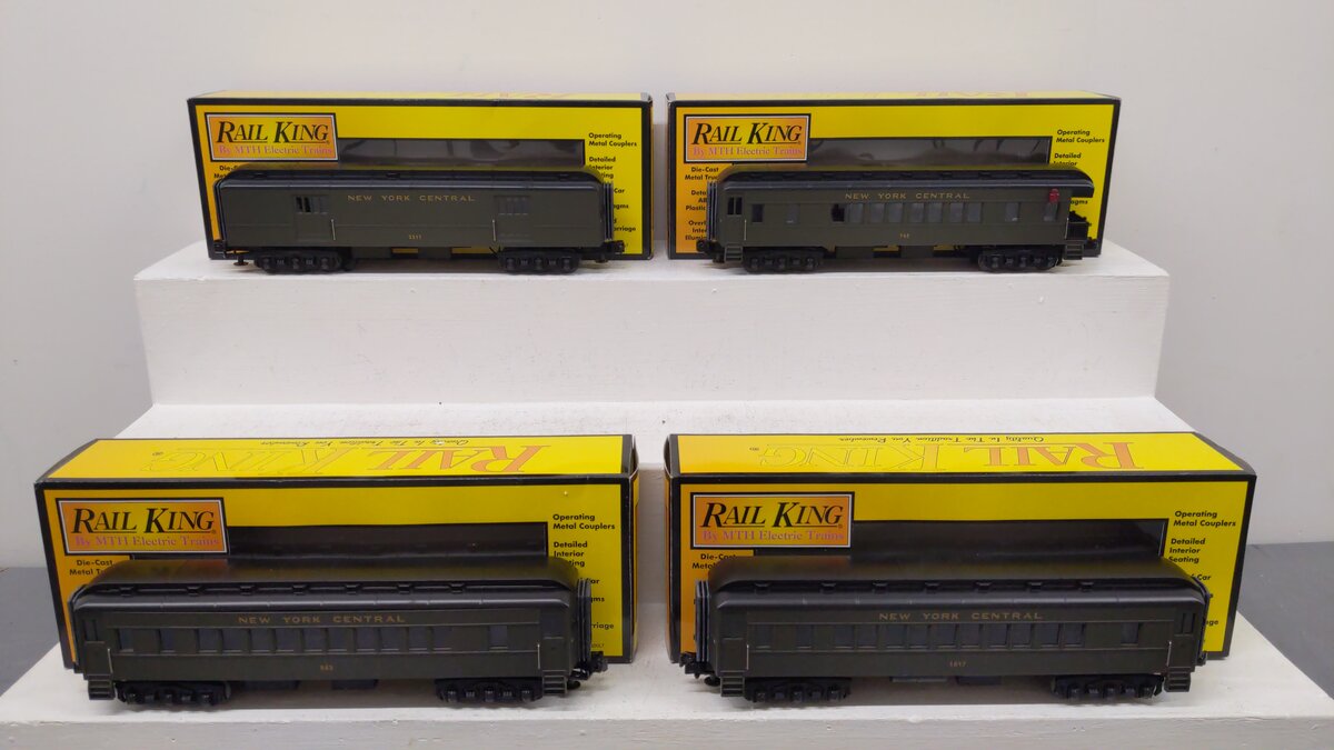 MTH 30-6264 O New York Central O-27 Madison Passenger Car Set (Set of 4) EX/Box
