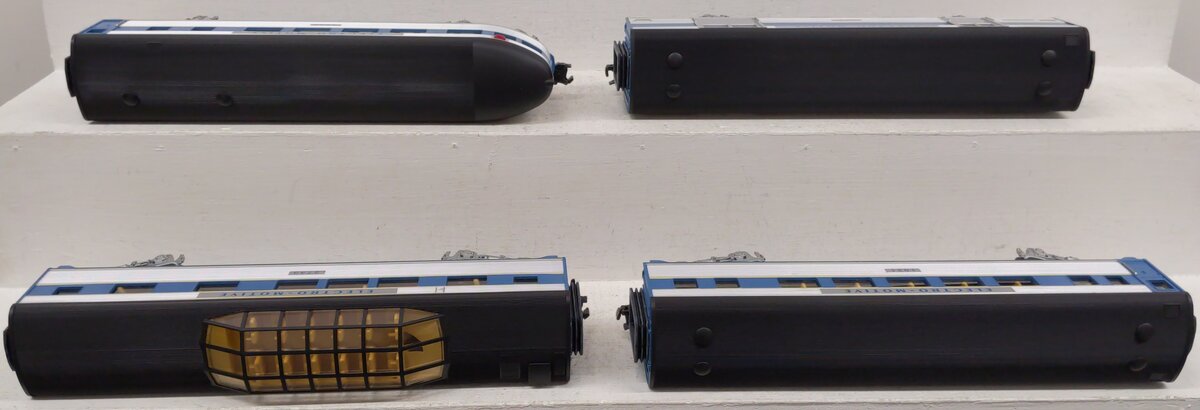 MTH 30-6112 O EMD Demonstrator O-27 Streamlined Passenger Set (Set of 4) EX/Box