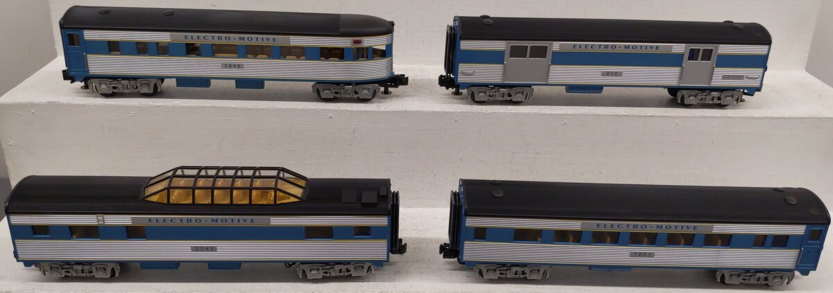 MTH 30-6112 O EMD Demonstrator O-27 Streamlined Passenger Set (Set of 4) EX/Box