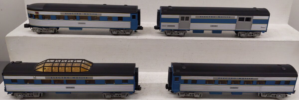 MTH 30-6112 O EMD Demonstrator O-27 Streamlined Passenger Set (Set of 4) EX/Box