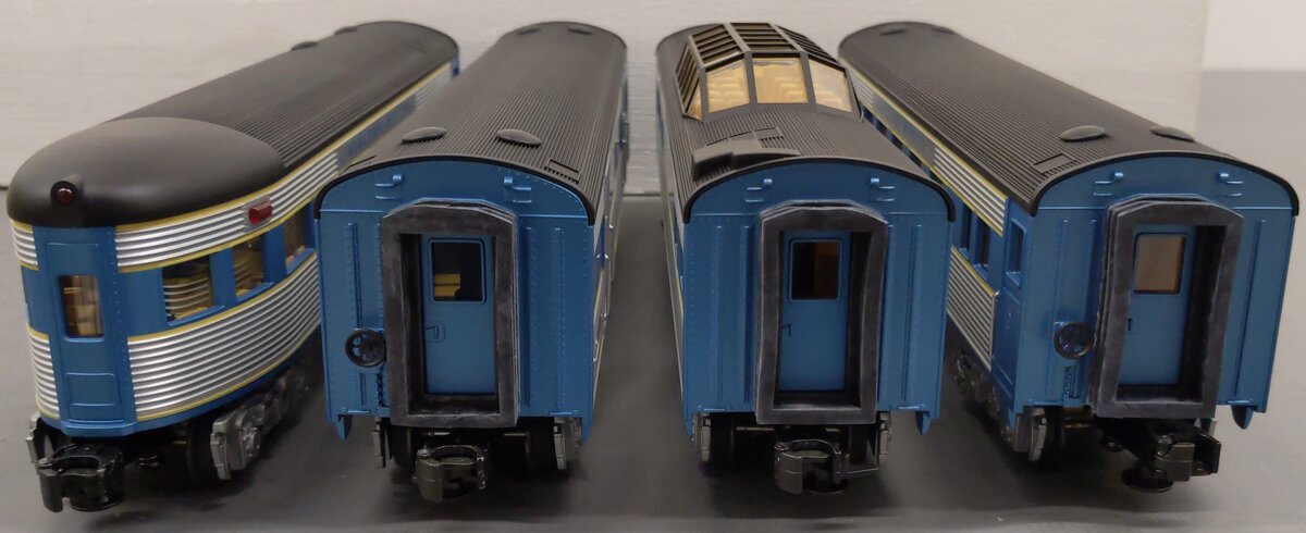 MTH 30-6112 O EMD Demonstrator O-27 Streamlined Passenger Set (Set of 4) EX/Box