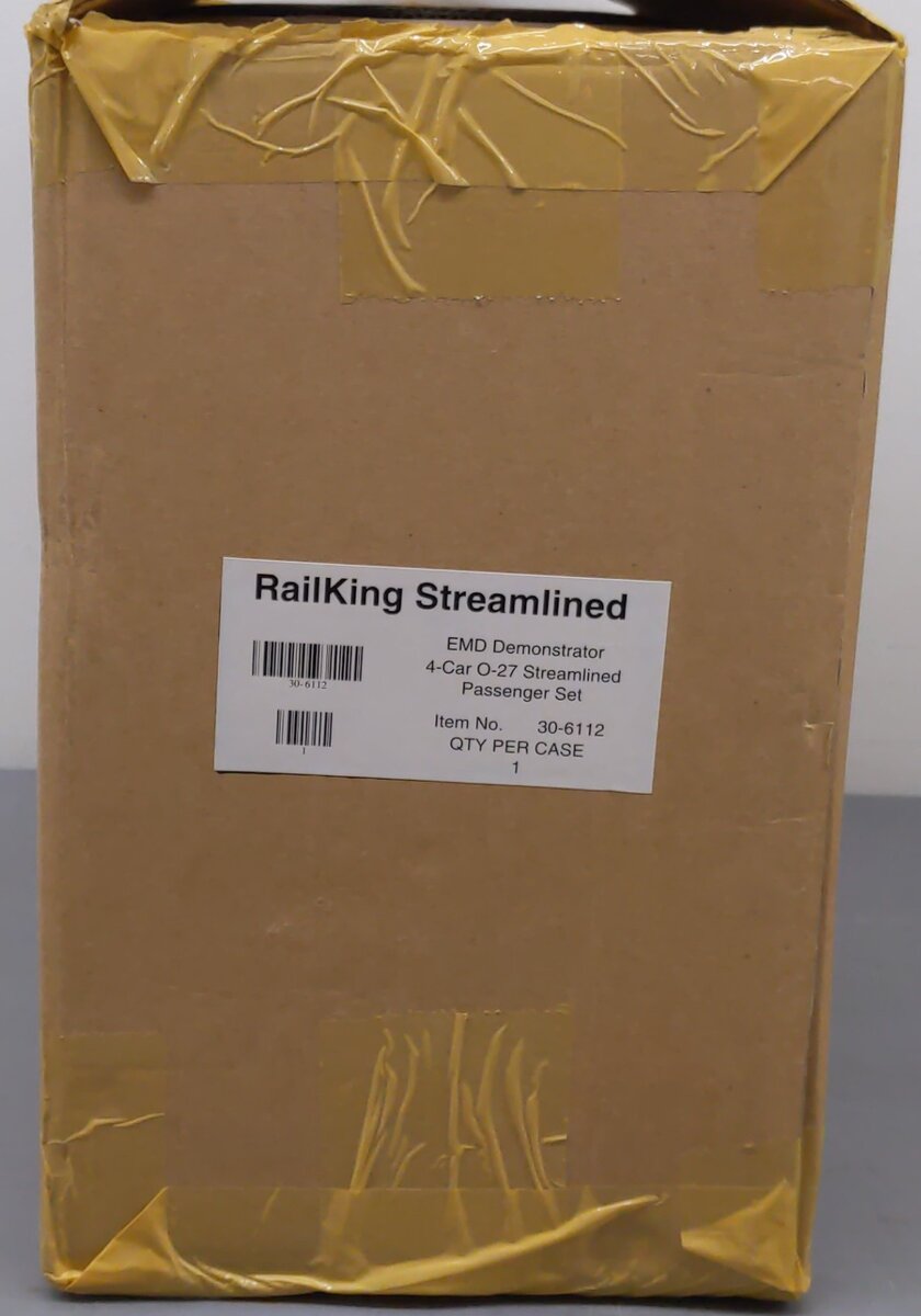 MTH 30-6112 O EMD Demonstrator O-27 Streamlined Passenger Set (Set of 4) EX/Box