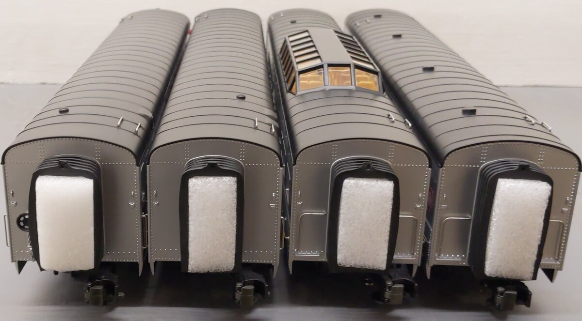 MTH 30-6715 O PRR 60' Streamlined ABS Smooth Sided Passenger Set (Set of 4) LN/Box