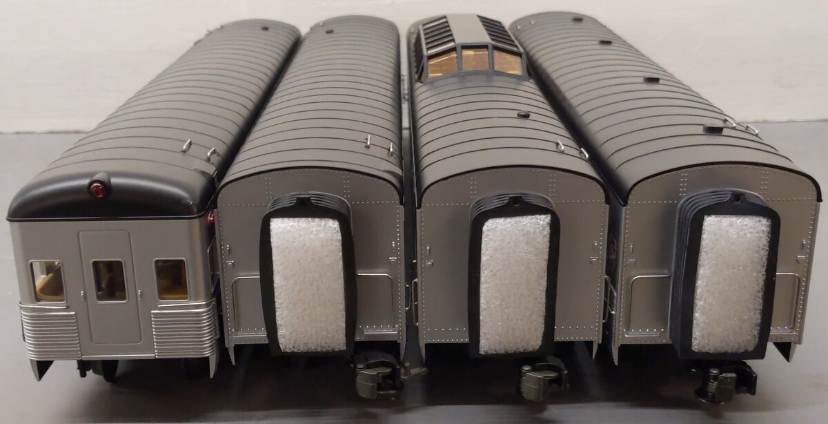 MTH 30-6715 O PRR 60' Streamlined ABS Smooth Sided Passenger Set (Set of 4) LN/Box