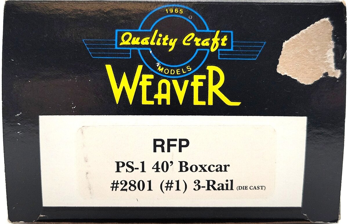 Weaver 2801 O Gauge RF&P PS-1 40‘ Boxcar #2801 [3-Rail] LN/Box