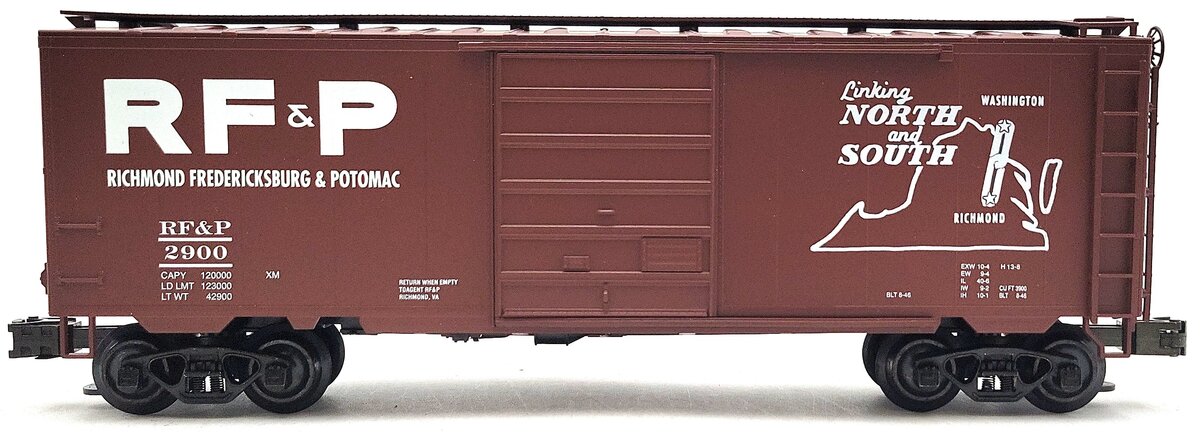 Weaver 2900 O Gauge RF&P PS-1 40' 3-Rail Box Car #2900 LN/Box
