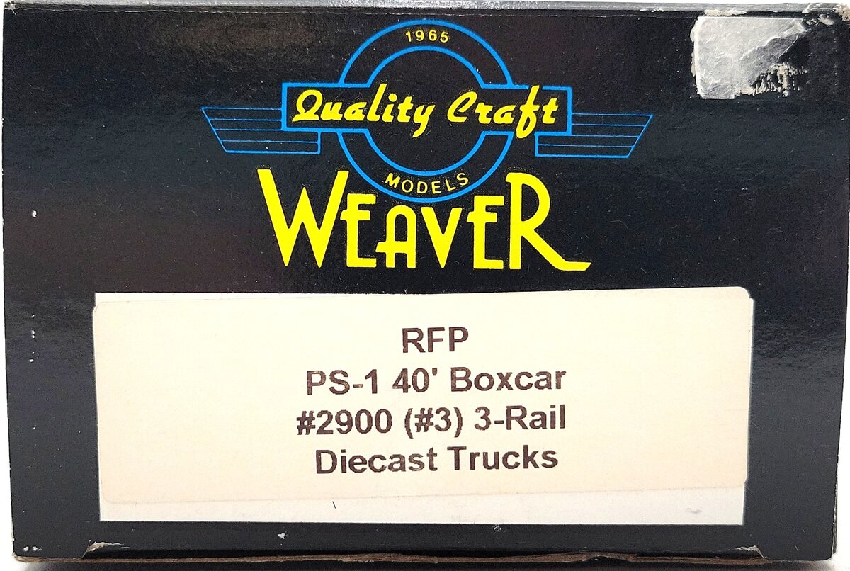 Weaver 2900 O Gauge RF&P PS-1 40' 3-Rail Box Car #2900 LN/Box