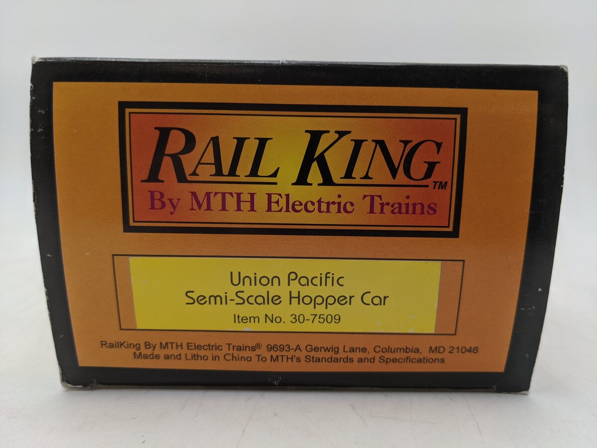 MTH 30-7509 O Gauge Union Pacific Semi-Scale Hopper #12727 EX/Box