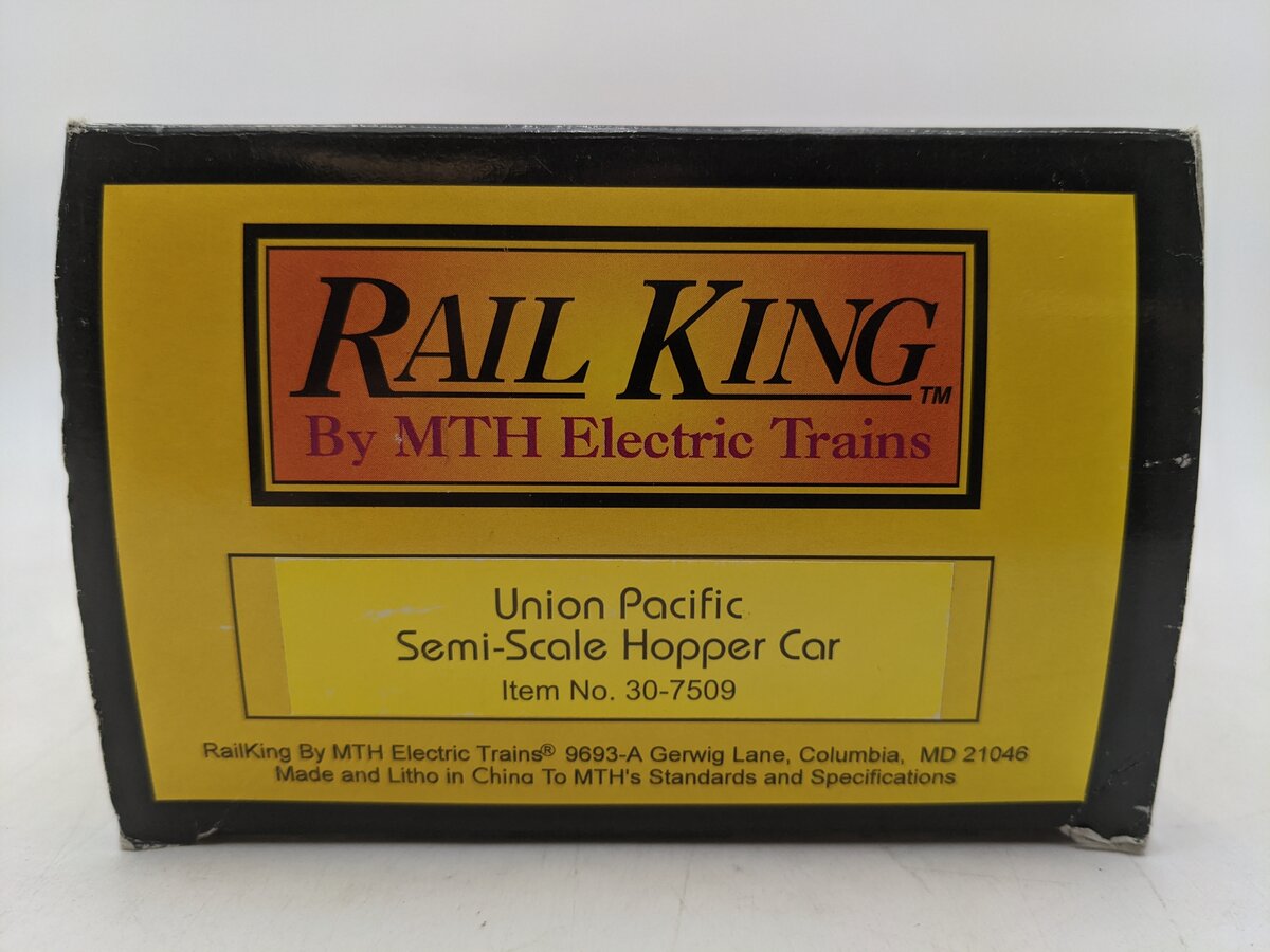 MTH 30-7509 O Gauge Union Pacific Semi-Scale Hopper #12727 EX/Box