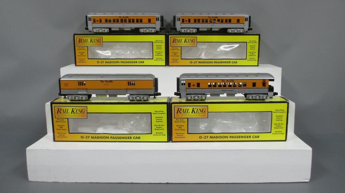 MTH 30-6230 O Denver & Rio Grande O-27 Madison Passenger Set (Set of 4) LN/Box