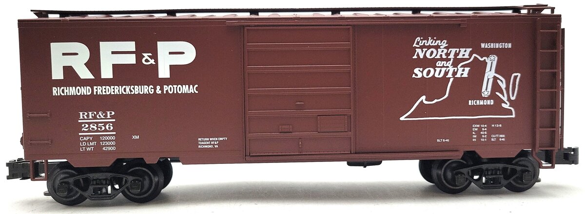 Weaver 2856 O Gauge RF&P PS-1 Boxcar [3-Rail] LN/Box